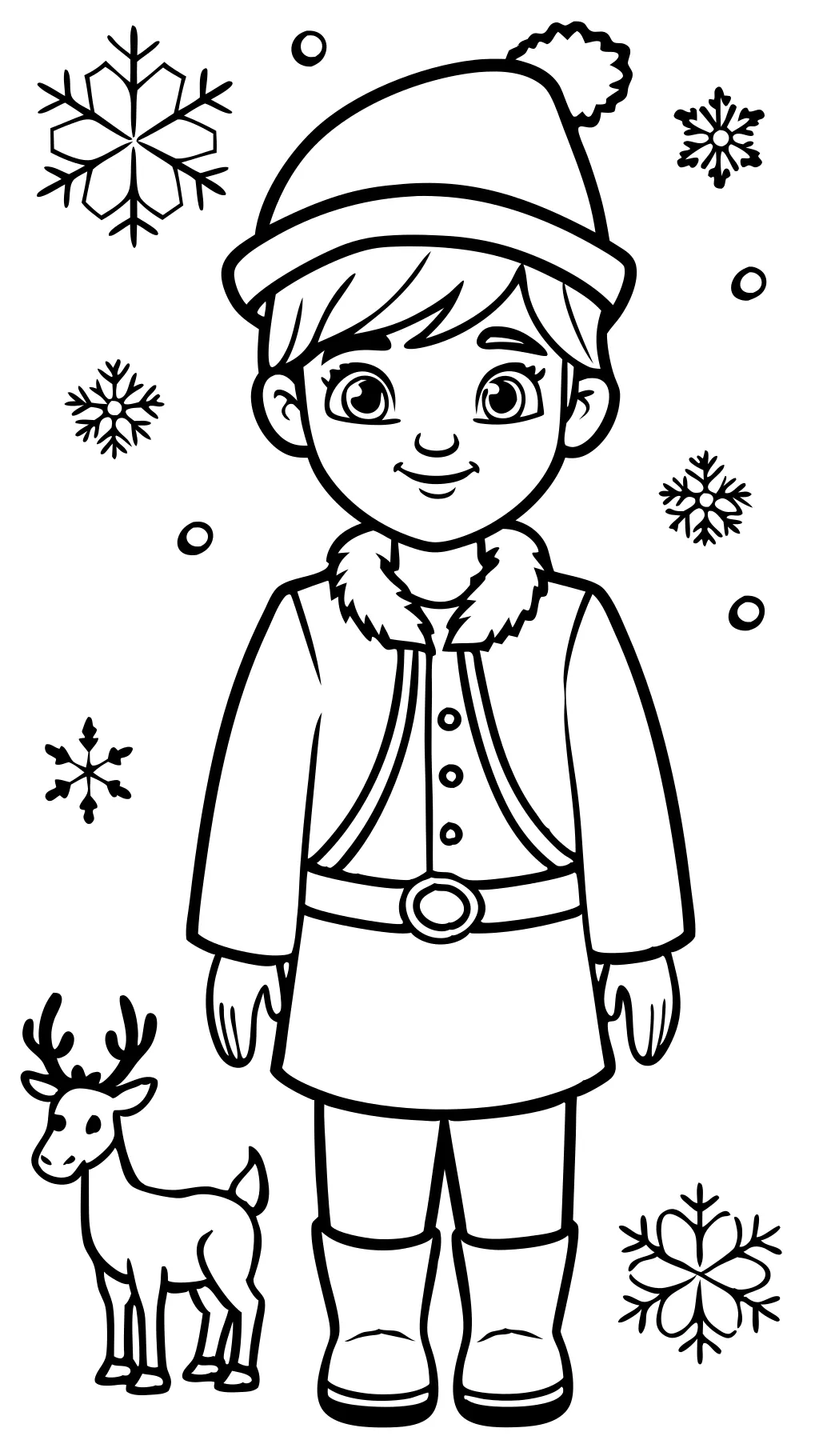 coloriage gelé kristoff